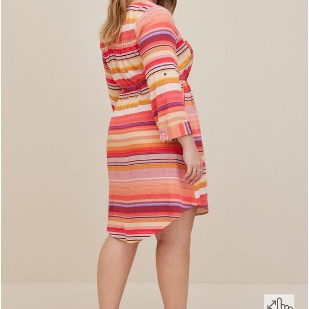 NWT Torrid Zip Front Challis Dress 0X - Picture 3 of 5